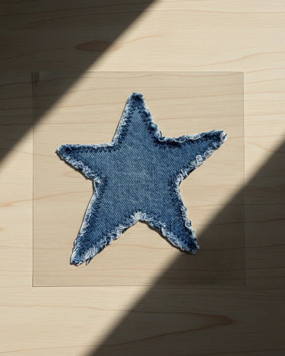 Denim Star | Iron-on Patch | Cosmic Threads