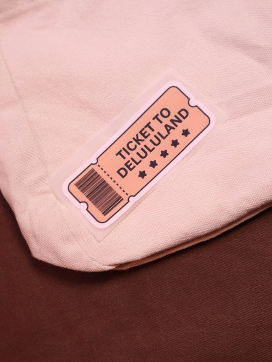 Ticket To Delululand | Iron-on Patch | Bindaas Bol