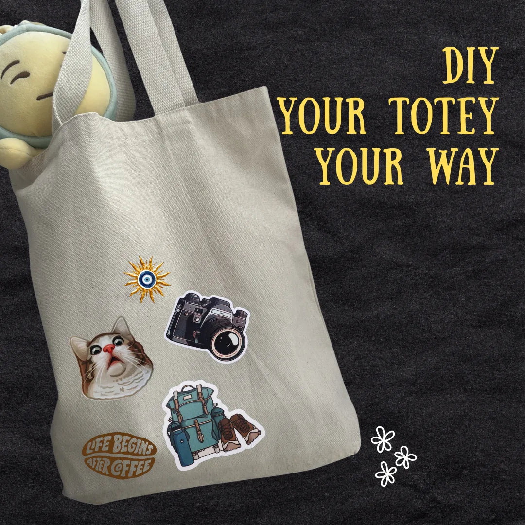TOTEY - The Tote Bag | 300 GSM | Recycled Fabric | Sustainable DIY