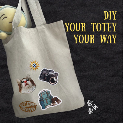 TOTEY - The Tote Bag | 300 GSM | Recycled Fabric | Sustainable DIY