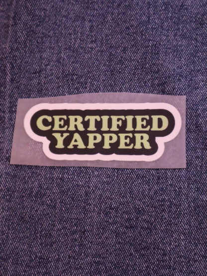 Certified Yapper | Iron-on Patch | Bindaas Bol