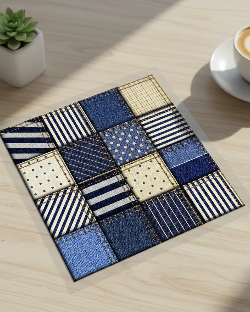 Indigo Patchwork | Iron-on Patch | Cosmic Threads