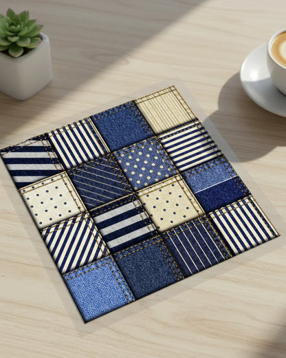 Indigo Patchwork | Iron-on Patch | Cosmic Threads