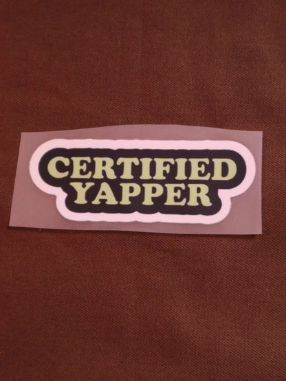 Certified Yapper | Iron-on Patch | Bindaas Bol