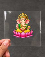 Kamalasan Ganesha hard surface patch on clear film