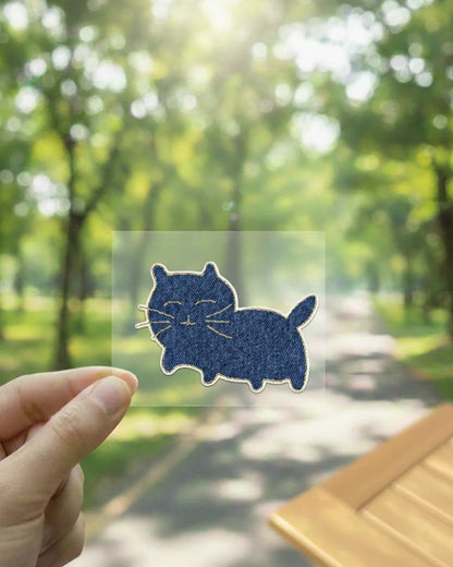 Indigo Kitty | Iron-on Patch | Cosmic Threads