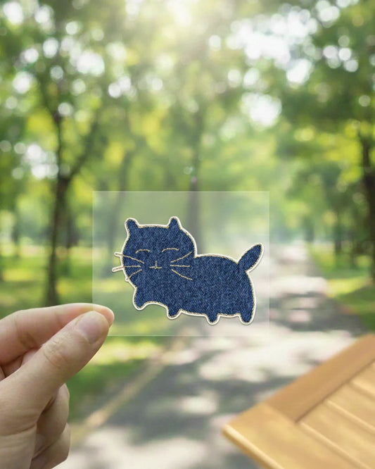 Indigo Kitty | Iron-on Patch | Cosmic Threads