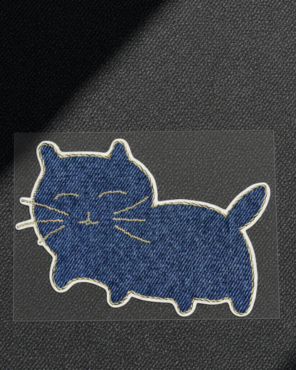 Indigo Kitty | Iron-on Patch | Cosmic Threads