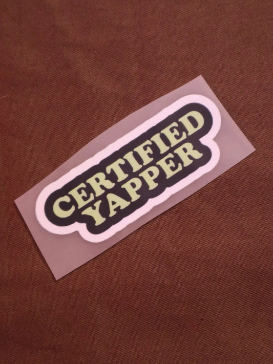 Certified Yapper | Iron-on Patch | Bindaas Bol