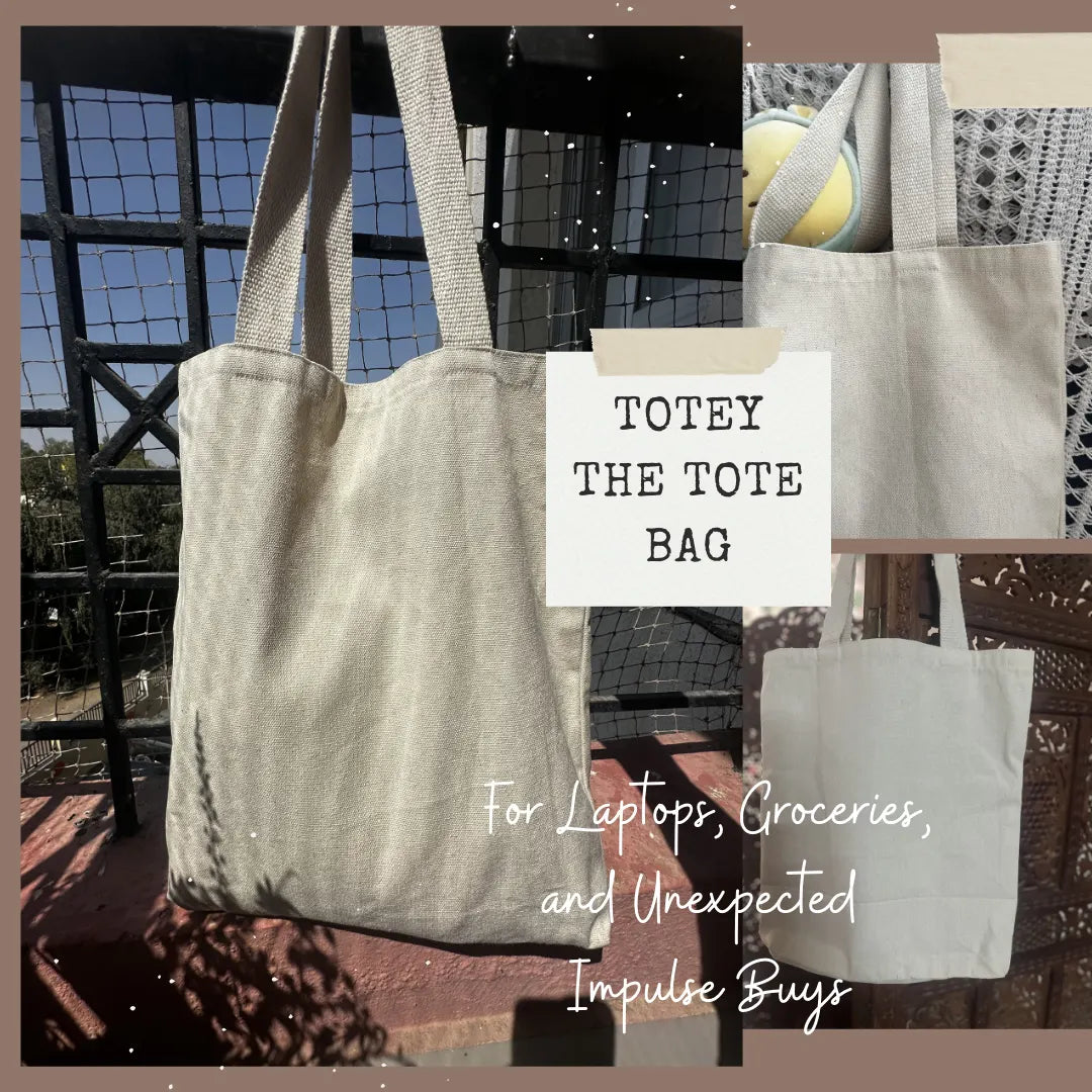 TOTEY - The Tote Bag | 300 GSM | Recycled Fabric | Sustainable DIY