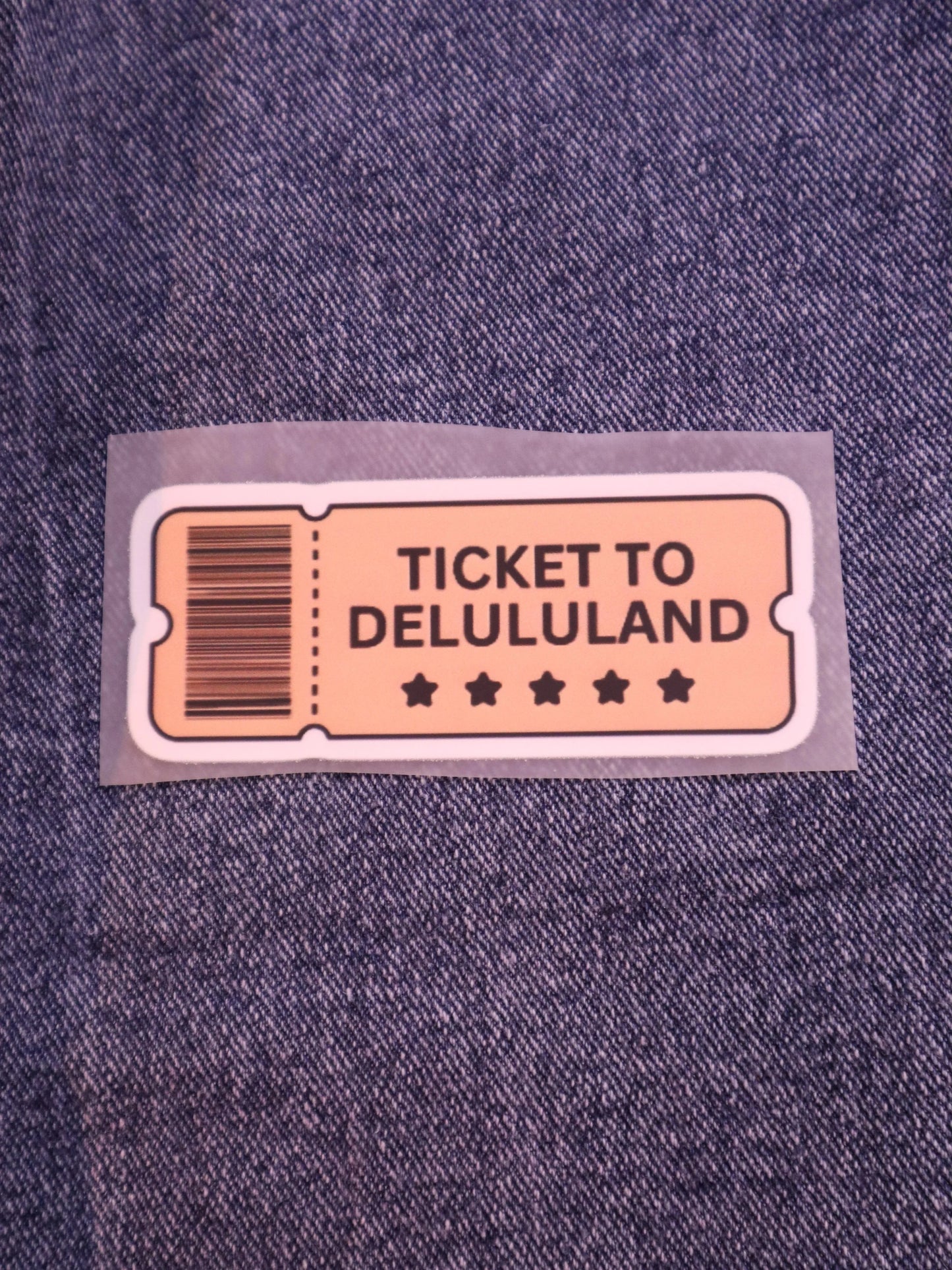 Ticket To Delululand | Iron-on Patch | Bindaas Bol