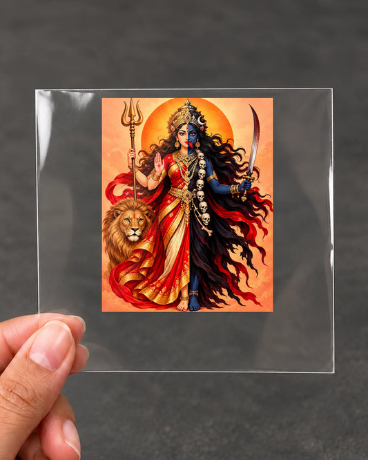 Durga Kali Ardh hard surface patch on clear film