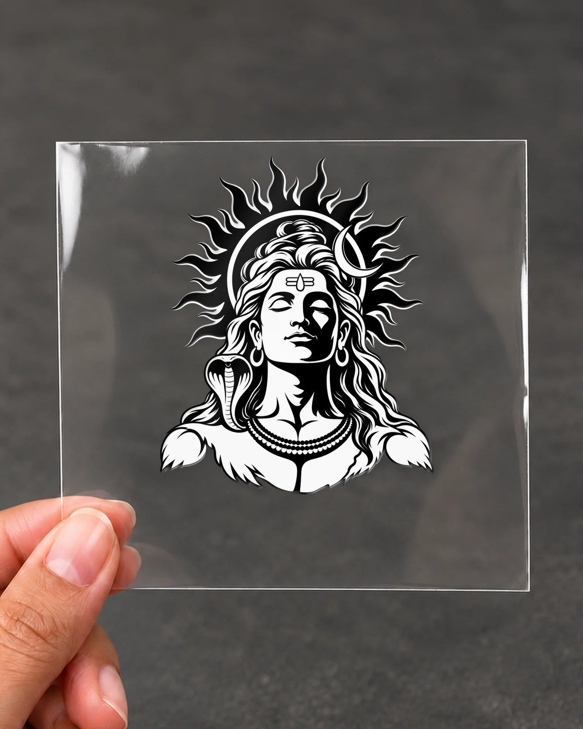 Surya Shiv hard surface patch on clear film