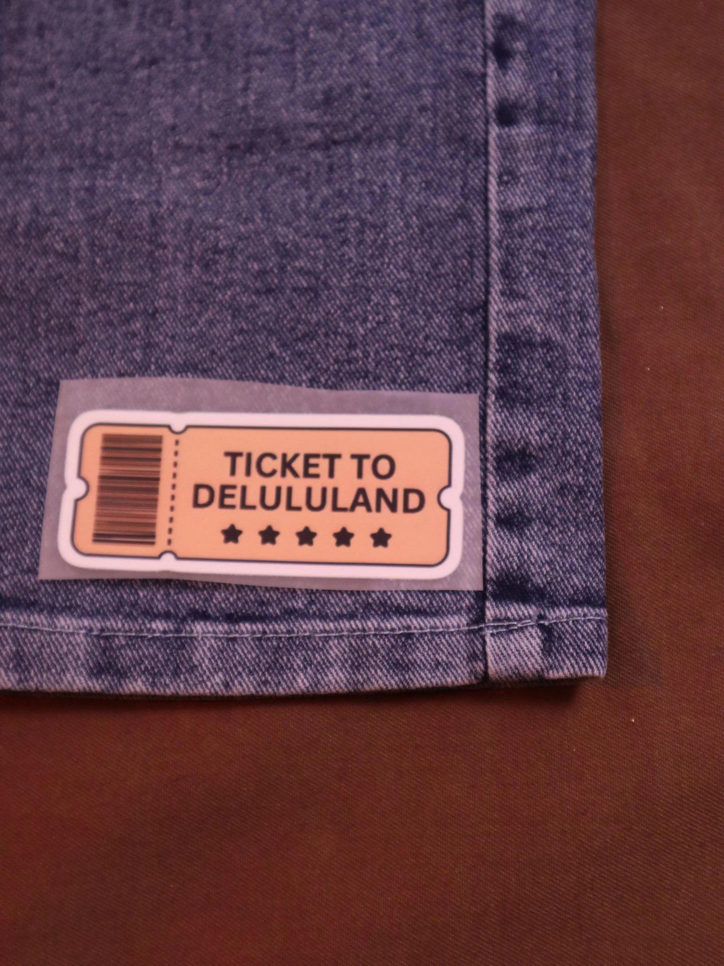 Ticket To Delululand | Iron-on Patch | Bindaas Bol