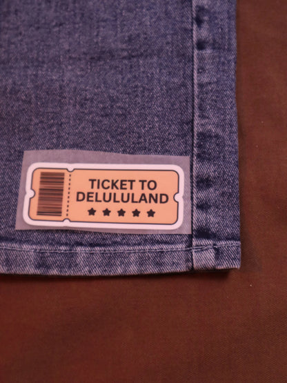 Ticket To Delululand | Iron-on Patch | Bindaas Bol