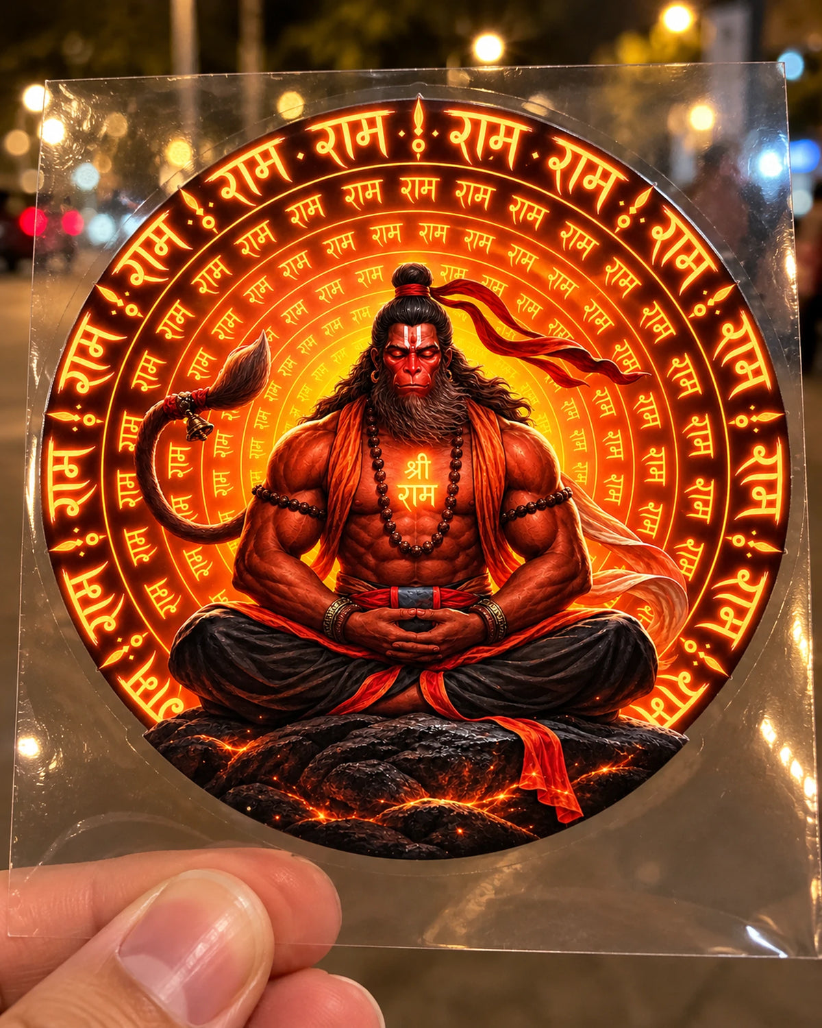 Ram Naam Chakra hard surface patch on clear film