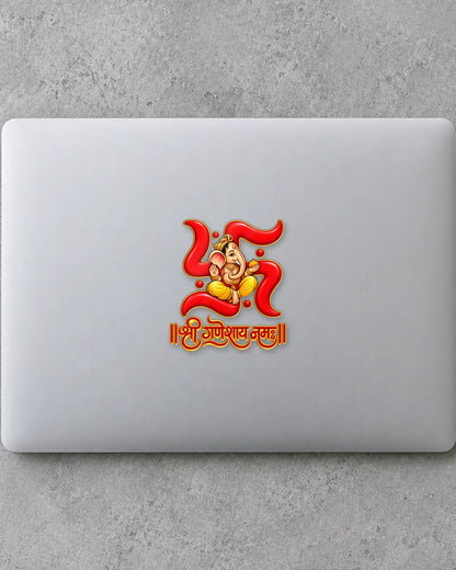 Swastik Ganesha hard surface patch mockup