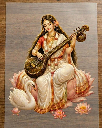 Saraswati's Grace | Iron-on Patch | Divine Blessing