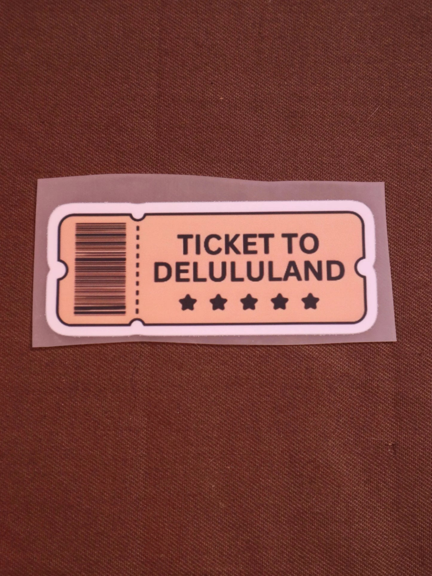Ticket To Delululand | Iron-on Patch | Bindaas Bol