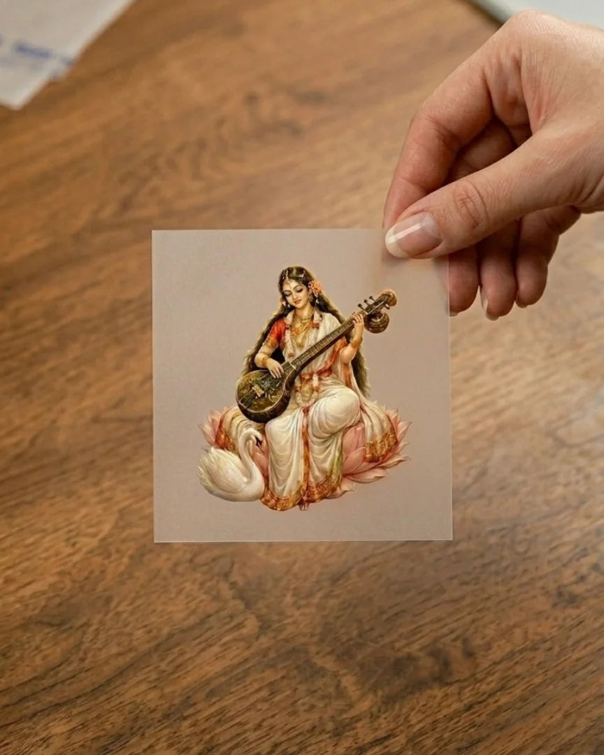 Saraswati's Grace | Iron-on Patch | Divine Blessing