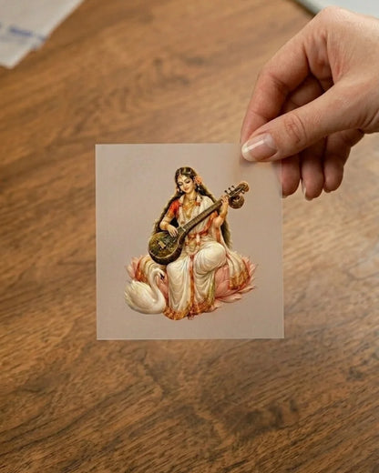 Saraswati's Grace | Iron-on Patch | Divine Blessing