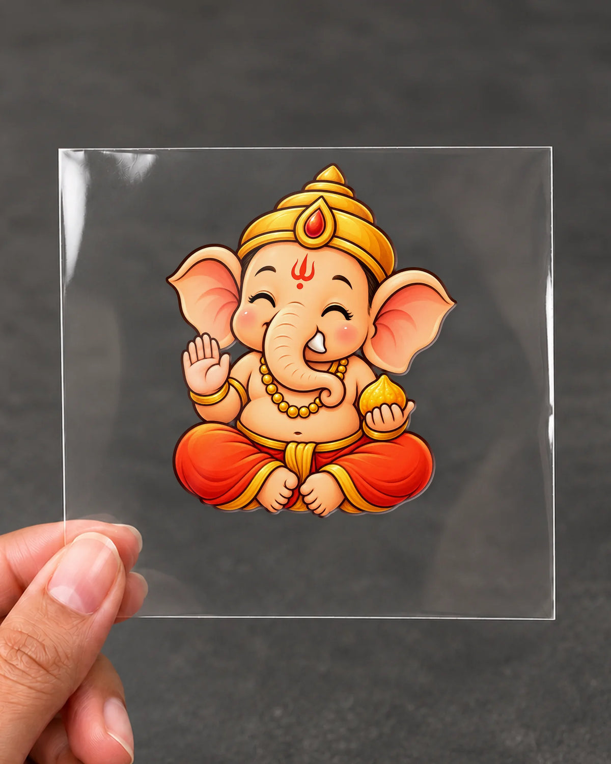Muskaan Ganesha hard surface patch on clear film