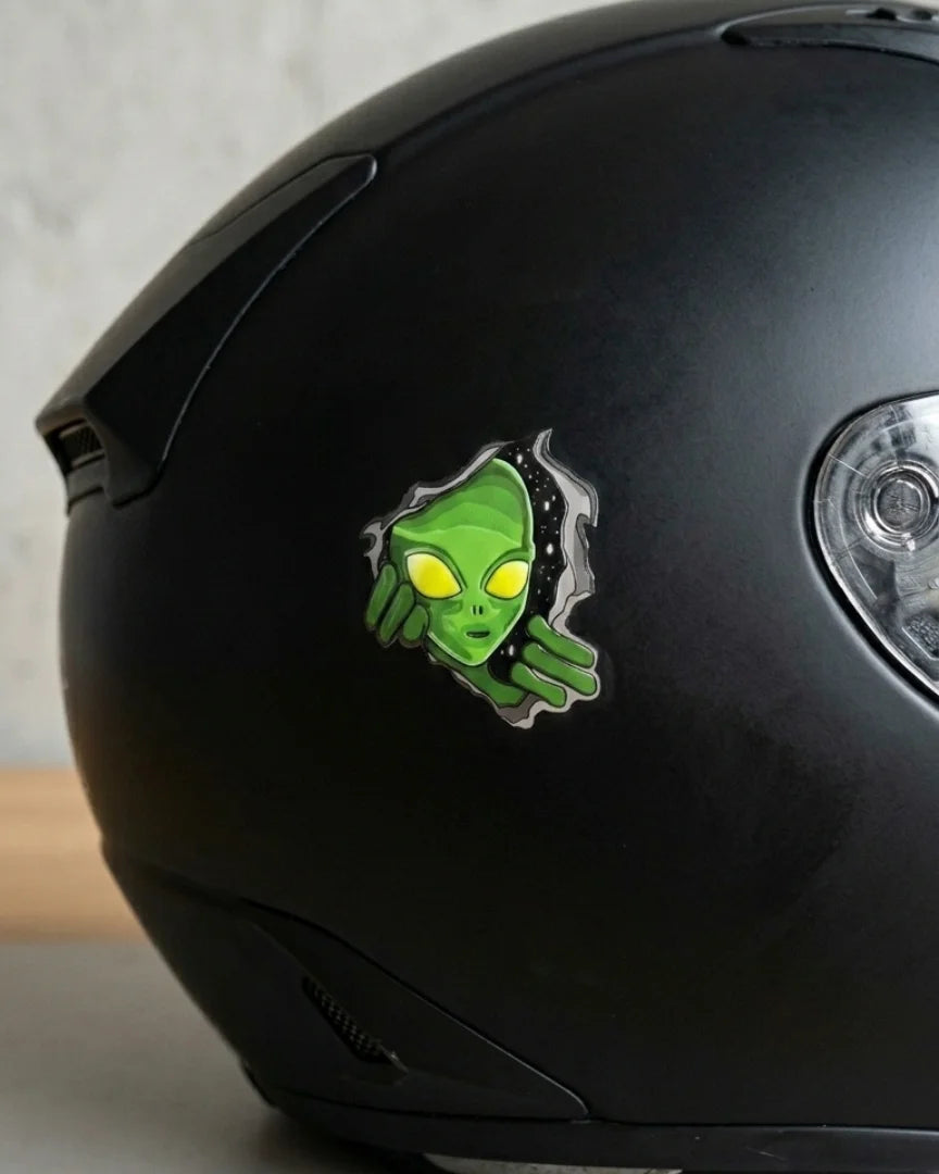 Peeking Alien | Slap-Ons | Hard surface patches