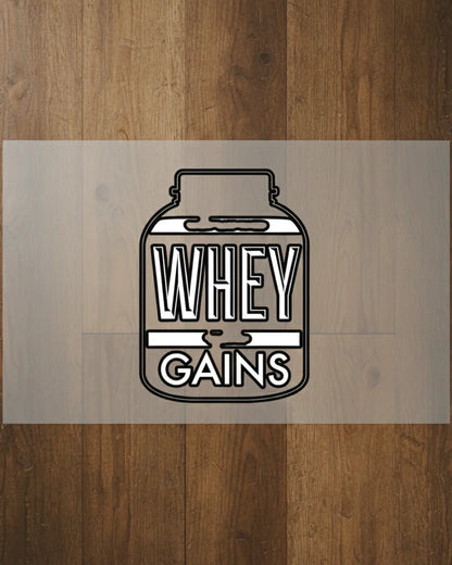 Whey Gains | Iron-on Patch | Lift Cult