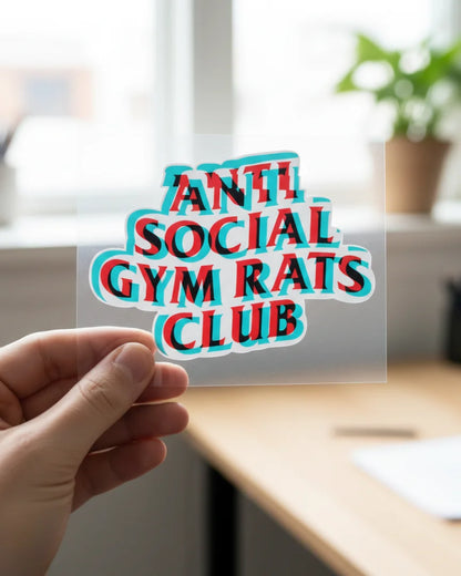 Anti Social Gym Rats Club | Iron-on Patch | Lift Cult