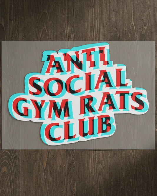 Anti Social Gym Rats Club | Iron-on Patch | Lift Cult