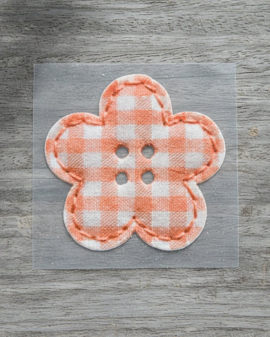 Daisy Button | Iron-on Patch | Cottagecore