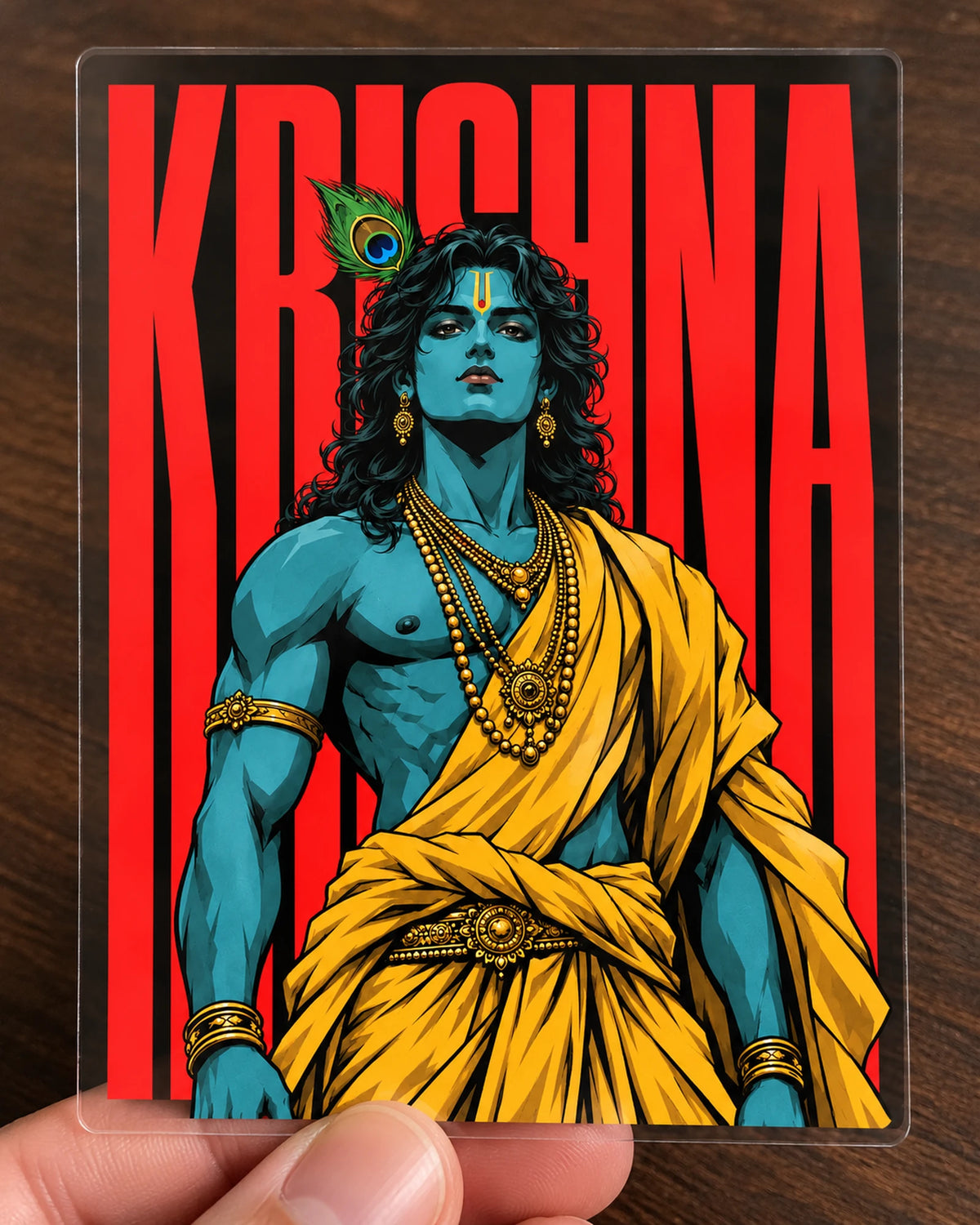 Bold Krishna hard surface patch on clear film