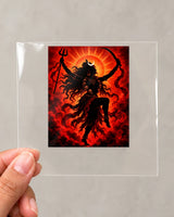 Kali Tandav hard surface patch on clear film