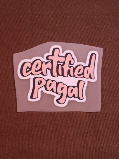 Certified Pagal | Iron-on Patch | Bindaas Bol