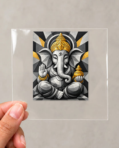 Shila Ganesha hard surface patch on clear film