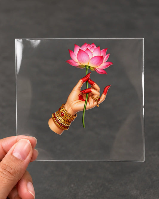 Kamal Mudra hard surface patch on clear film