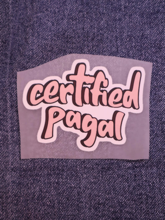 Certified Pagal | Iron-on Patch | Bindaas Bol