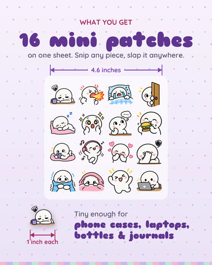 Doodle Mood mini patches: what you get