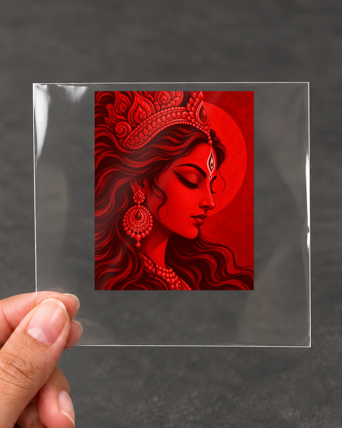 Devi Dhyan hard surface patch on clear film