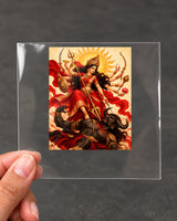 Mahishasura Mardini hard surface patch on clear film