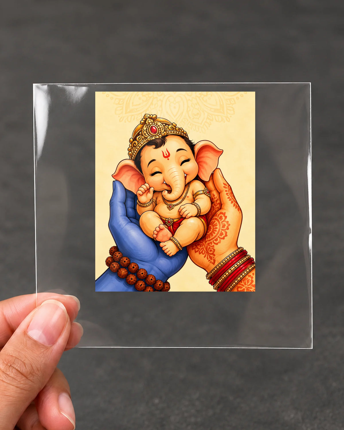 Shiv Parvati Ke Laal hard surface patch on clear film
