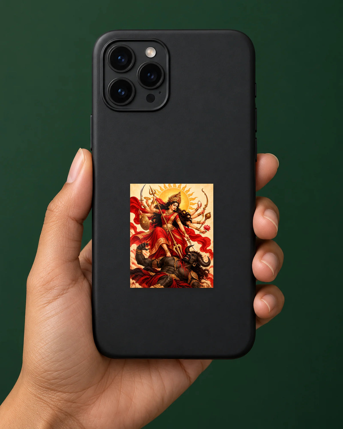Mahishasura Mardini hard surface patch mockup