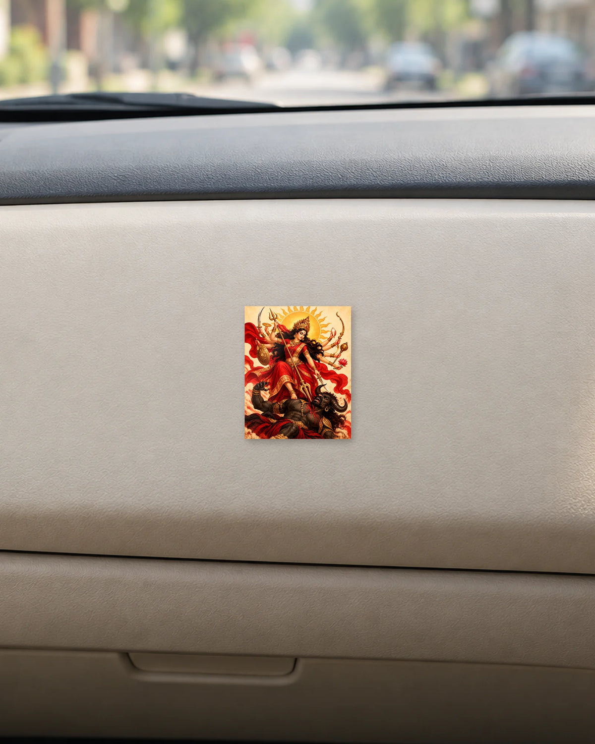 Mahishasura Mardini hard surface patch mockup