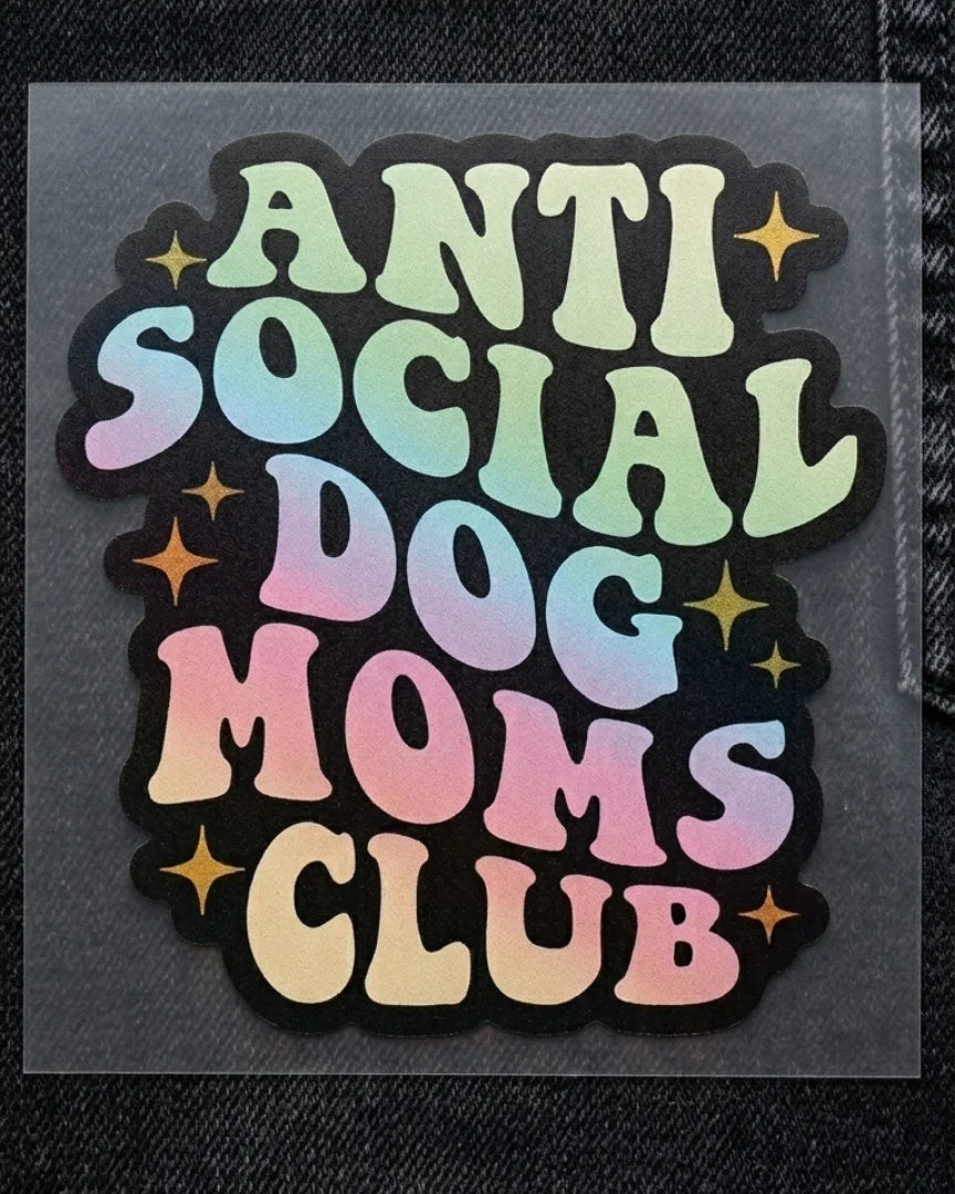 Anti Social Dog Mom | Iron-on Patch | Pawfect Vibes