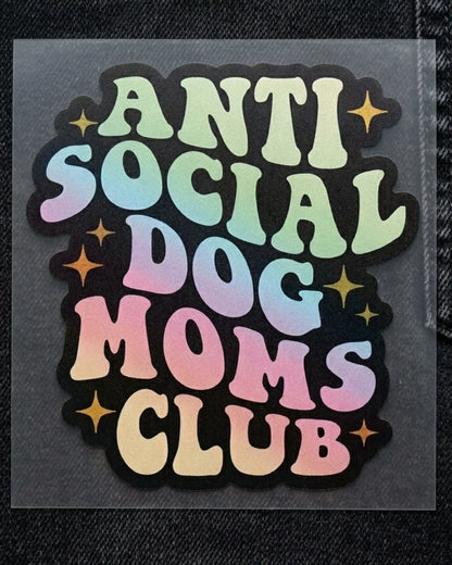 Anti Social Dog Mom | Iron-on Patch | Pawfect Vibes