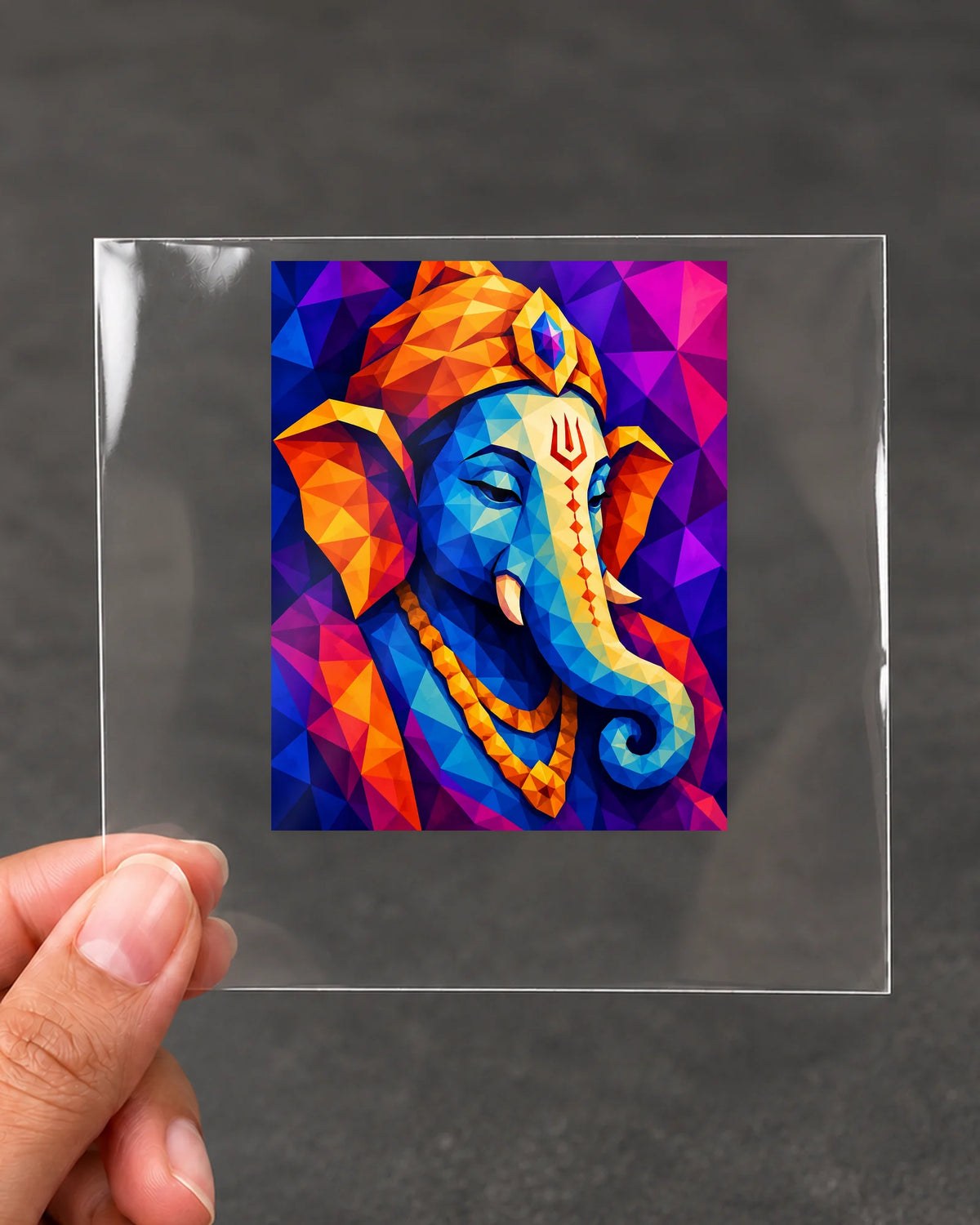 Prism Ganesha hard surface patch on clear film