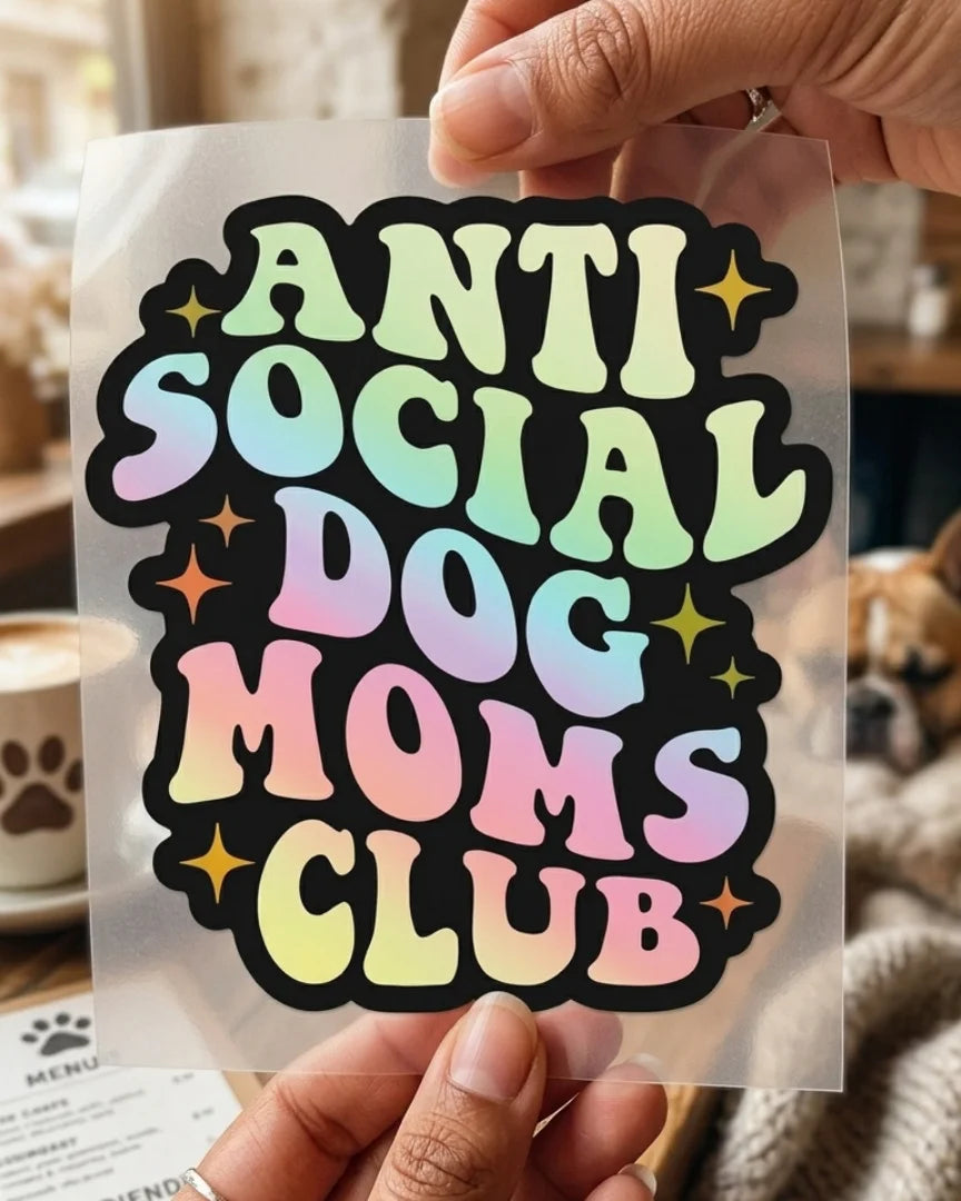 Anti Social Dog Mom | Iron-on Patch | Pawfect Vibes