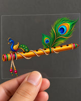 Bansuri Mor Pankh hard surface patch on clear film