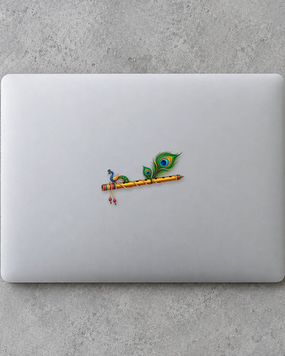 Bansuri Mor Pankh hard surface patch mockup