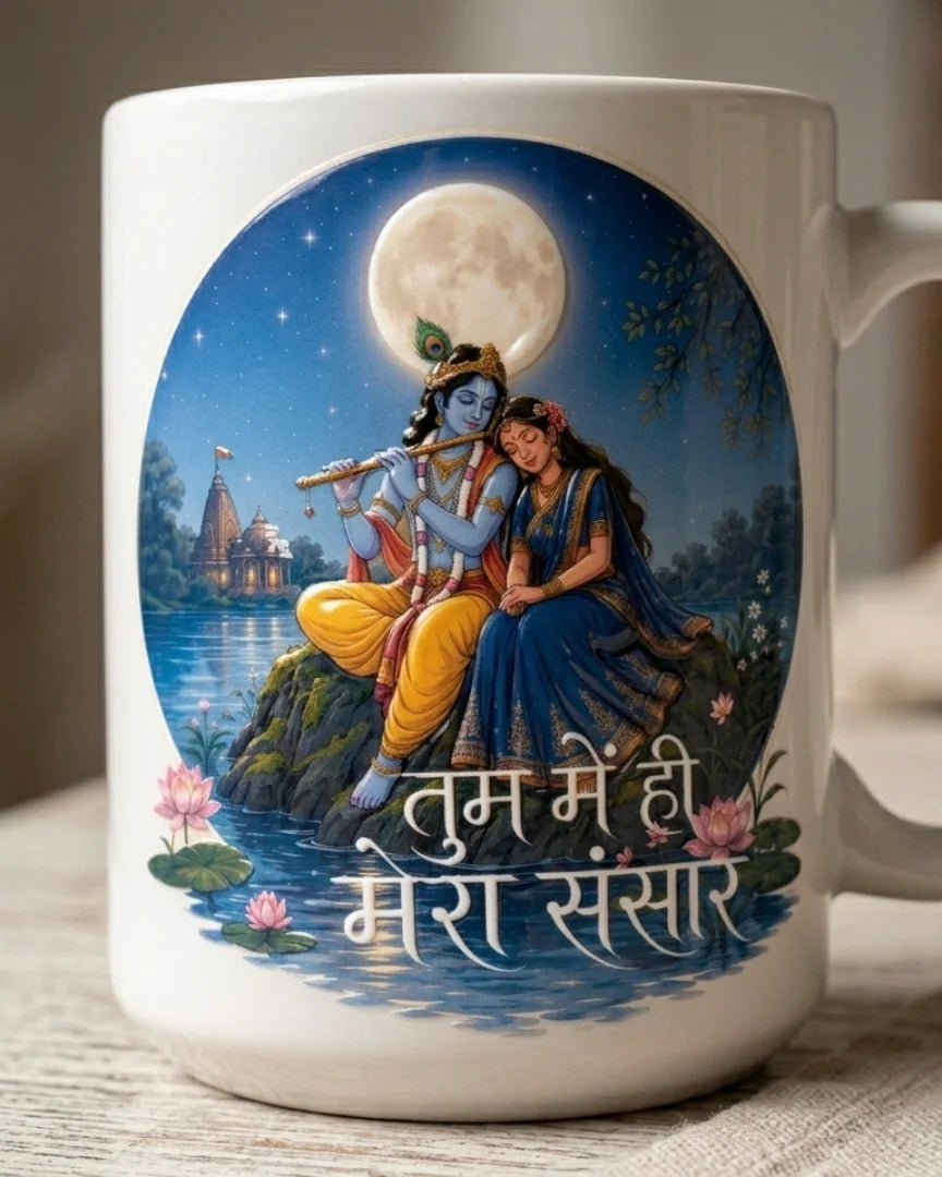 Radha Krishna Moonlight | Hard Surface Patch | Divine Blessing